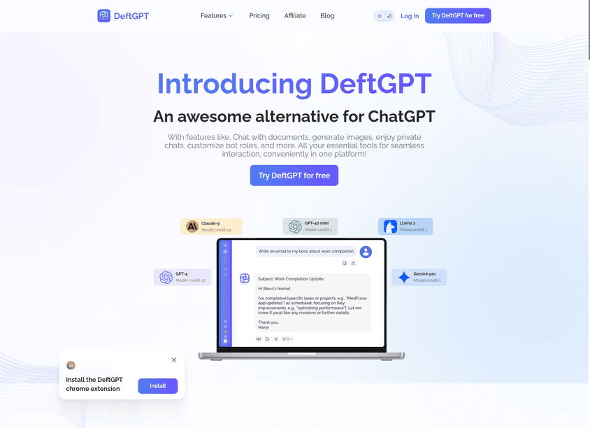 DeftGPT screenshot
