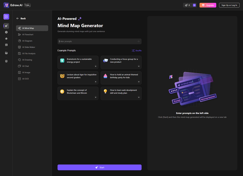 Edraw.AI Mind Mapping Tool screenshot