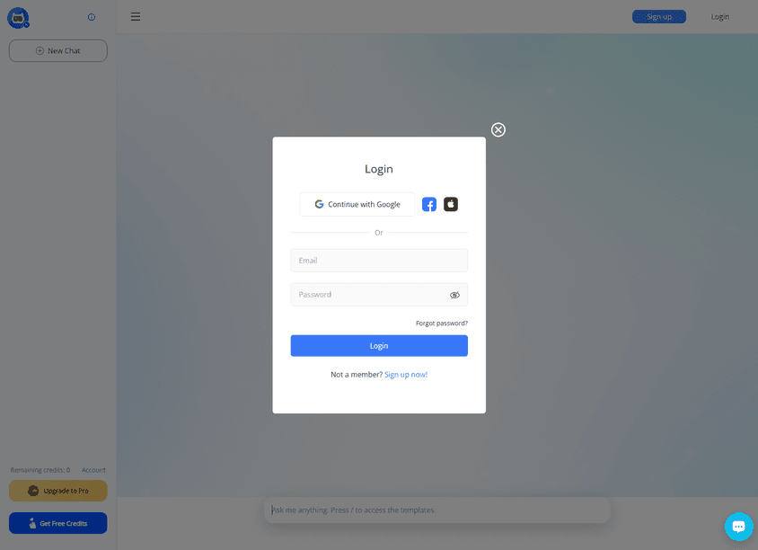 LetsView Chat screenshot