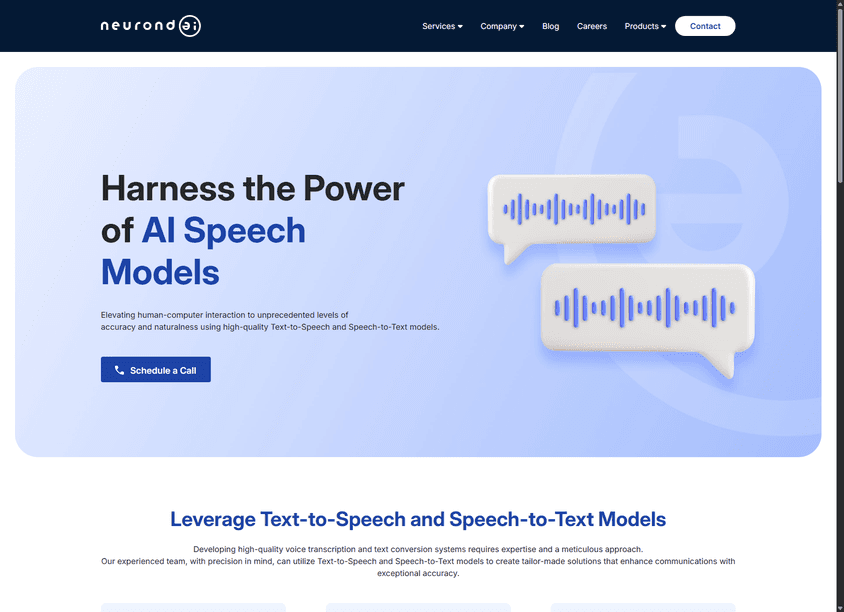 Neurond Voice Model Implementation screenshot