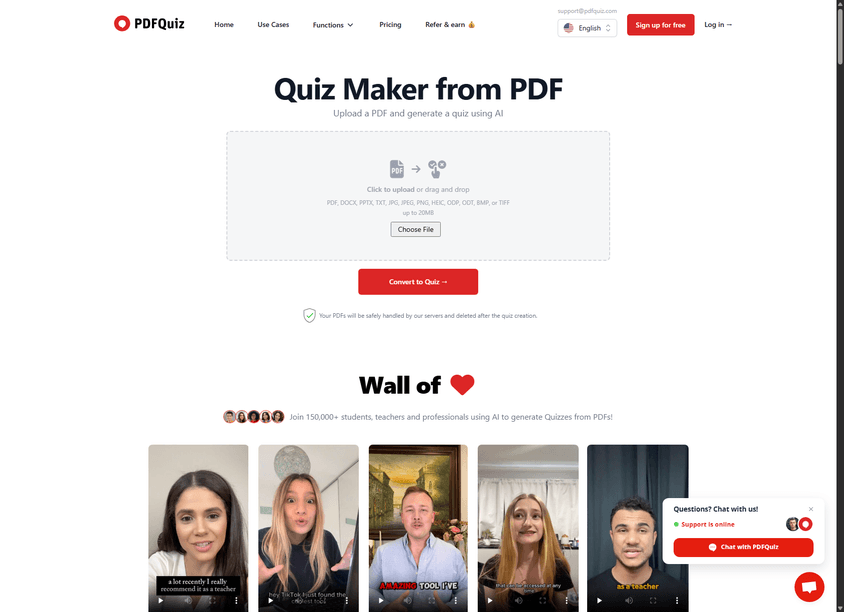 PDFQuiz screenshot