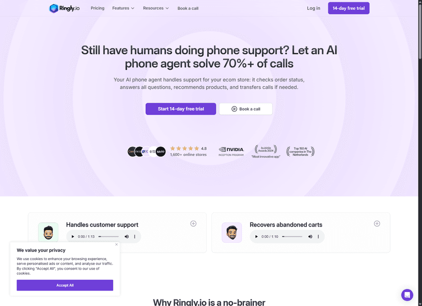 Ringly.io screenshot