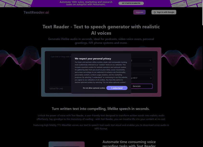 Text Reader screenshot