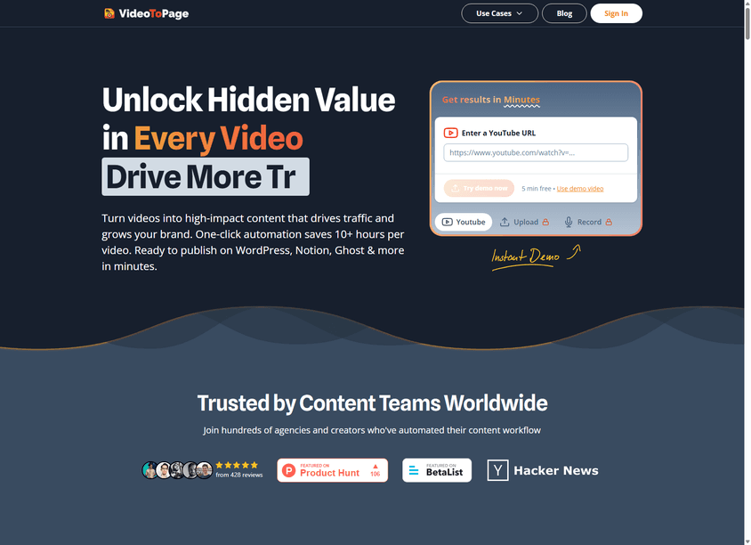 VideoToPage screenshot